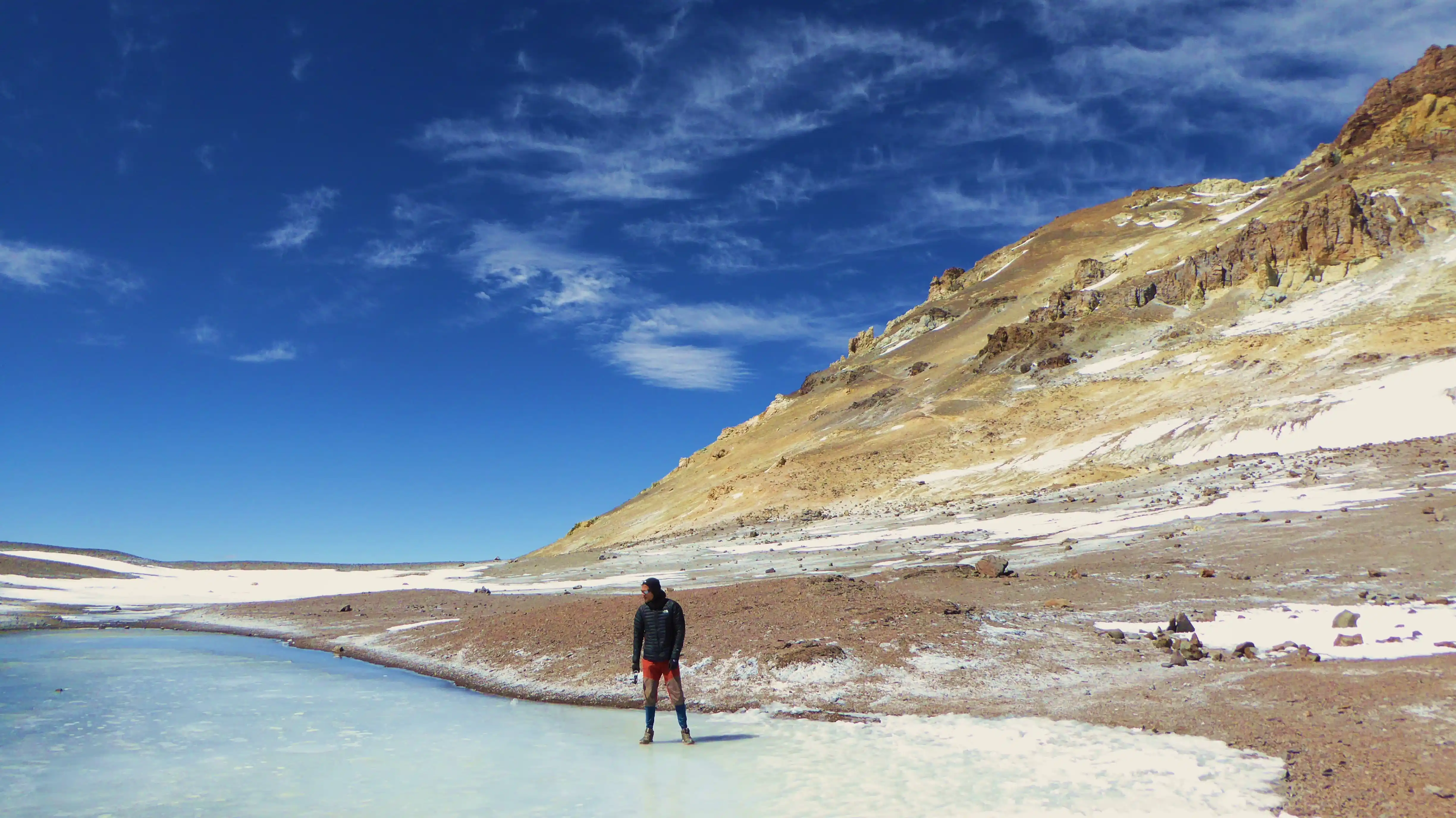 Andean valley and native forest along a Chilean hiking route
